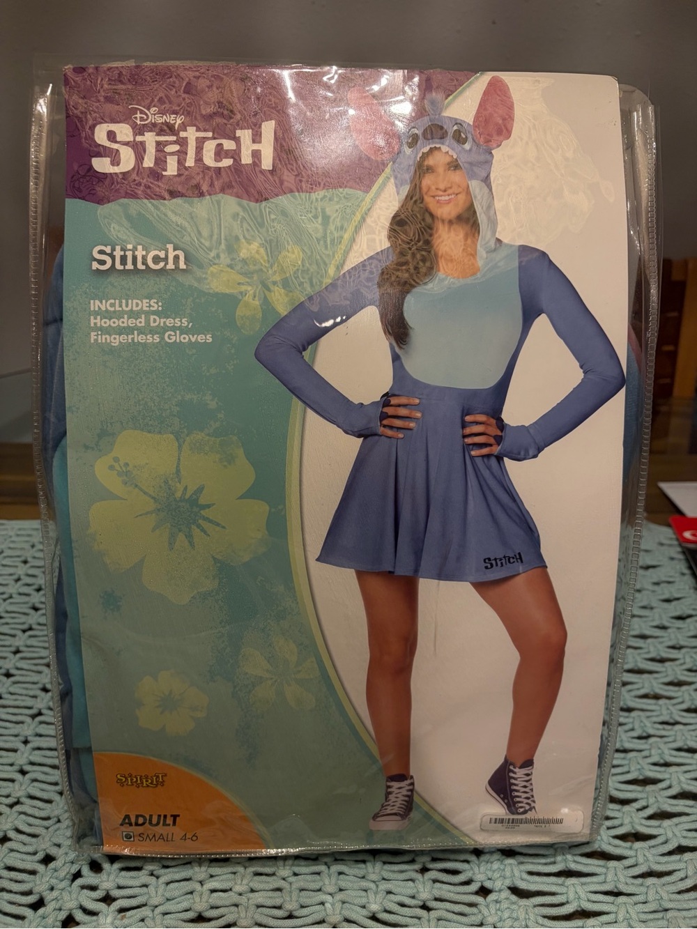 Disney’s Stitch - Spirit - Blue Hooded Dress Halloween Costume - Adult Small NWT